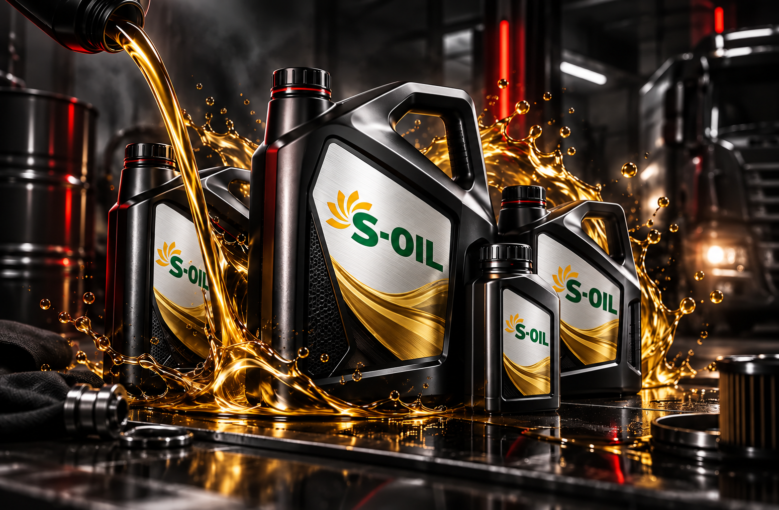 Канистры моторного масла S-OIL